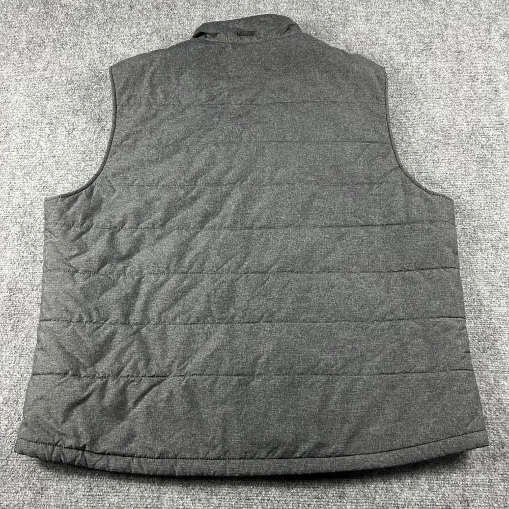 Tommy Bahama Vest‎ Mens XXL Gray Quilted Full Zip Puffer Sleeveless Jacket